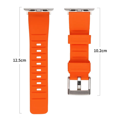 For Apple Watch Ultra 2 49mm Double Ring Silicone Watch Band(Orange) by bashfashion