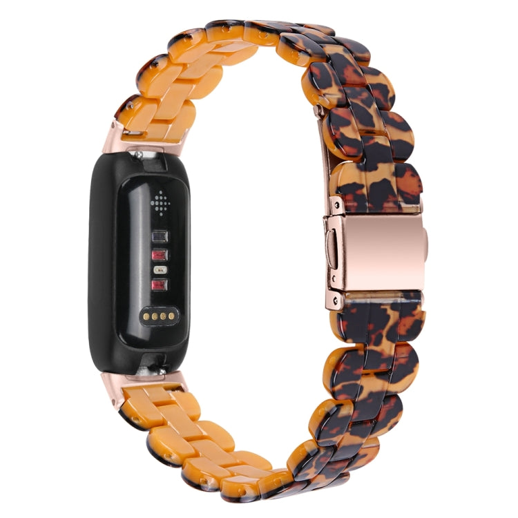 For Fitbit Inspire 3 Oval Resin Replacement Watch Band(Leopard) by bashfashion