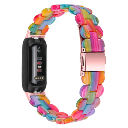 For Fitbit Inspire 3 Oval Resin Replacement Watch Band(Rainbow) by bashfashion