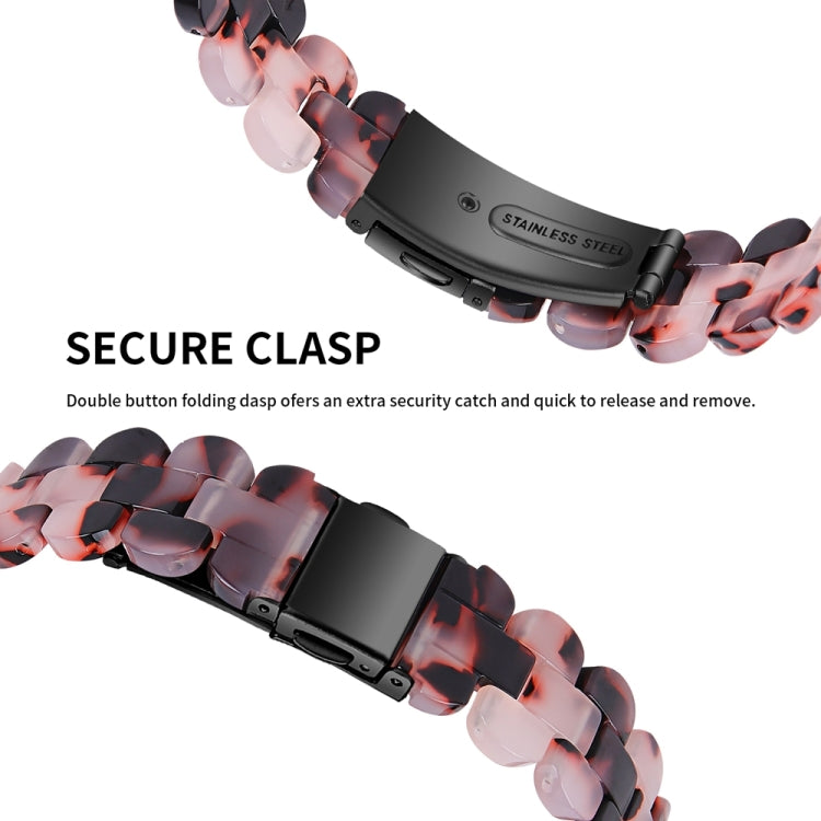 For Fitbit Inspire 3 Oval Resin Replacement Watch Band(Tortoise Flower) by bashfashion