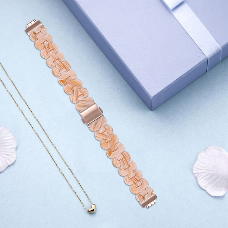 For Fitbit Inspire 3 Oval Resin Replacement Watch Band(Silk White) by bashfashion