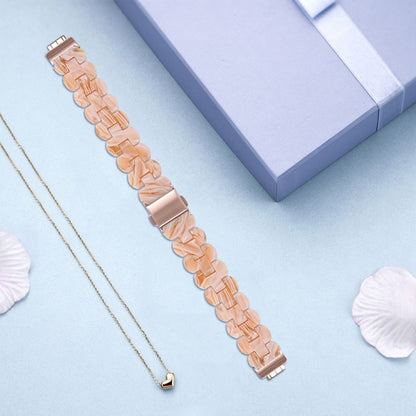 For Fitbit Inspire 3 Oval Resin Replacement Watch Band(Silk White) by bashfashion