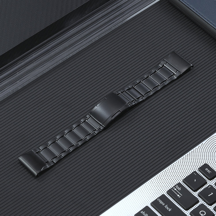 For Garmin Forerunner 965/955/945/935 22mm Quick Release Five Bead Titanium Steel Watch Band(Black) by bashfashion
