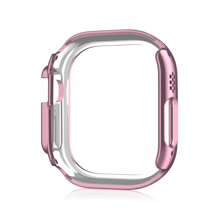 For Apple Watch Ultra 2 / Ultra 49mm Double Row Diamond Hollow PC Watch Case(Pink) by bashfashion