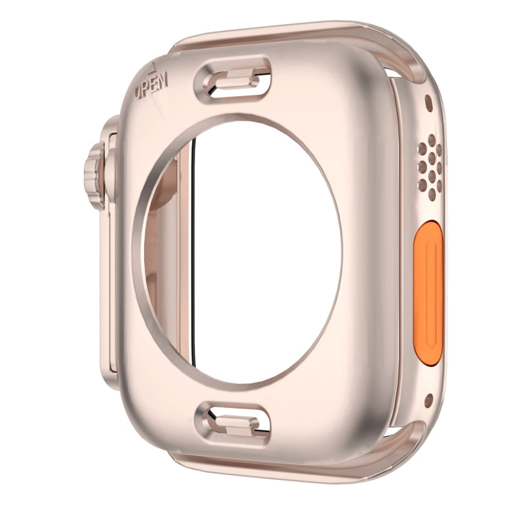 For Apple Watch Series 6 / 5 / 4 / SE 40mm Change to Ultra 49mm Waterproof All-Inclusive Film Hybrid PC Watch Case(Rose Gold) by bashfashion