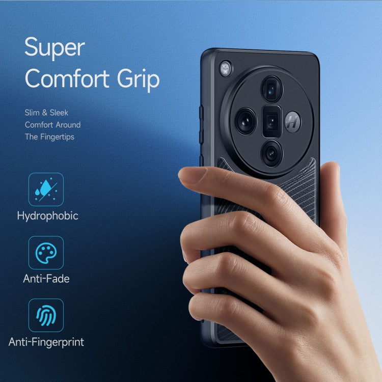 For OPPO Find X7 Ultra DUX DUCIS Aimo Series Frosted Feel Phone Case(Black) by DUX DUCIS
