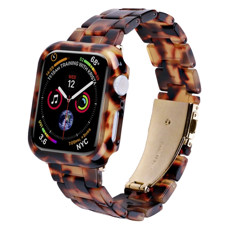 For Apple Watch Series 6/5/4/SE 44mm Printed Resin PC Watch Band Case Kit(Rainbow) by bashfashion