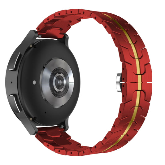 For Samsung Galaxy Watch 6 / 6 Classic Stainless Steel Metal Watch Band(Red Gold) by bashfashion