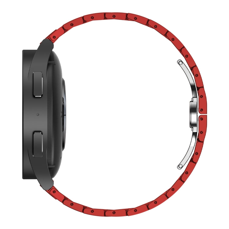 For Samsung Galaxy Watch 6 / 6 Classic Stainless Steel Metal Watch Band(Red Gold) by bashfashion