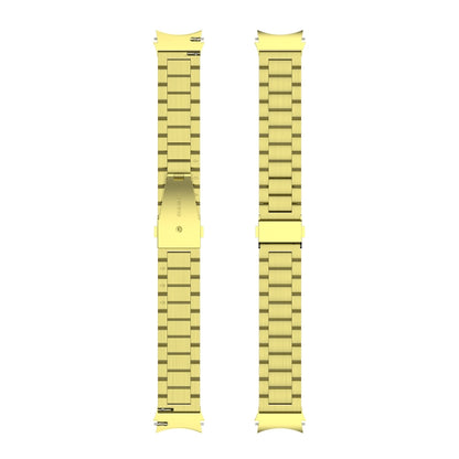 For Samsung Galaxy Watch 6 / 6 Classic Three Bead Stainless Steel Watch Band(Gold) by bashfashion