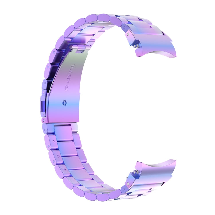 For Samsung Galaxy Watch 6 / 6 Classic Three Bead Stainless Steel Watch Band(Colorful) by bashfashion