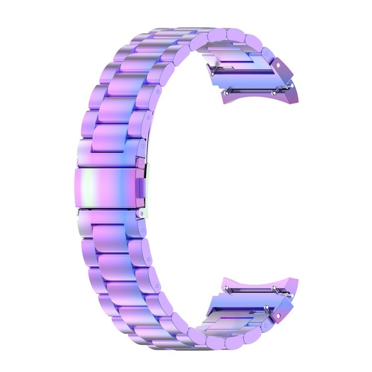 For Samsung Galaxy Watch 6 / 6 Classic Three Bead Stainless Steel Watch Band(Colorful) by bashfashion