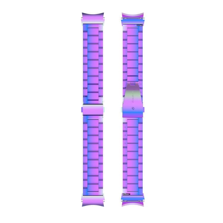 For Samsung Galaxy Watch 6 / 6 Classic Three Bead Stainless Steel Watch Band(Colorful) by bashfashion