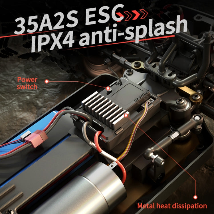 JJR/C Q146 Electric 4WD Alloy Short Card Off-Road Remote Control Car(Red) by JJR/C