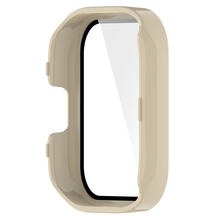 For Xiaomi Mi Watch Lite 3 PC + Tempered Film Integrated Watch Protective Case(Ivory White) by bashfashion