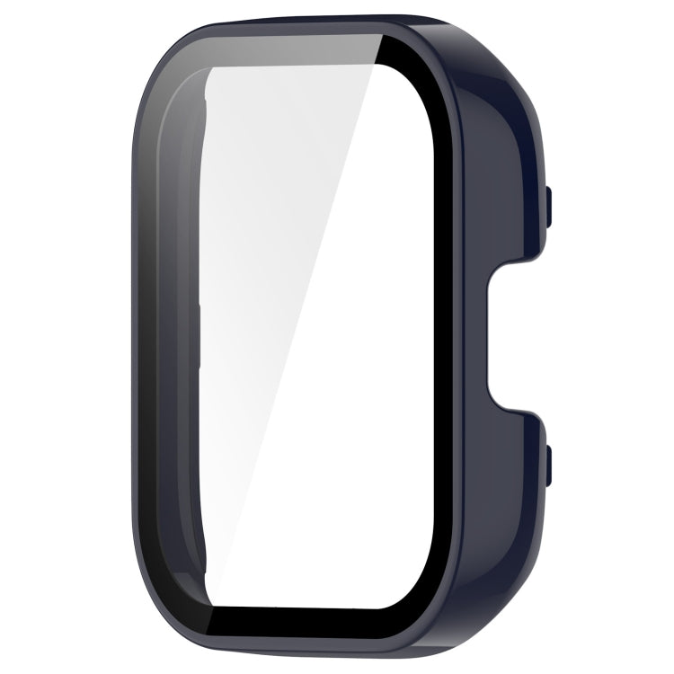 For Redmi Watch 3 Lite / Redmi Watch 3 Active PC + Tempered Film Integrated Watch Protective Case(Ink Blue) by bashfashion