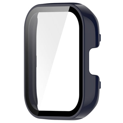 For Redmi Watch 3 Lite / Redmi Watch 3 Active PC + Tempered Film Integrated Watch Protective Case(Ink Blue) by bashfashion