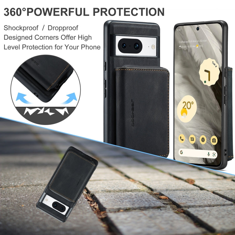 For Google Pixel 8 JEEHOOD Magnetic Zipper Wallet Phone Leather Case(Black) by JEEHOOD