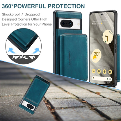 For Google Pixel 8 JEEHOOD Magnetic Zipper Wallet Phone Leather Case(Blue) by JEEHOOD