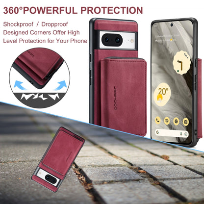 For Google Pixel 8 JEEHOOD Magnetic Zipper Wallet Phone Leather Case(Red) by JEEHOOD