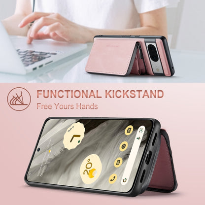 For Google Pixel 8 JEEHOOD Magnetic Zipper Wallet Phone Leather Case(Pink) by JEEHOOD