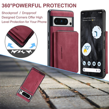 For Google Pixel 8 Pro JEEHOOD Magnetic Zipper Wallet Phone Leather Case(Red) by JEEHOOD