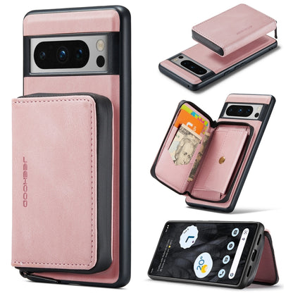 For Google Pixel 8 Pro JEEHOOD Magnetic Zipper Wallet Phone Leather Case(Pink) by JEEHOOD