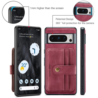 For Google Pixel 8 Pro JEEHOOD RFID Blocking Anti-Theft Magnetic PU Phone Case(Red) by JEEHOOD