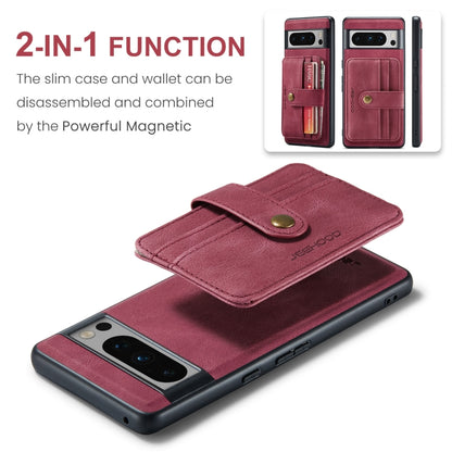 For Google Pixel 8 Pro JEEHOOD RFID Blocking Anti-Theft Magnetic PU Phone Case(Red) by JEEHOOD