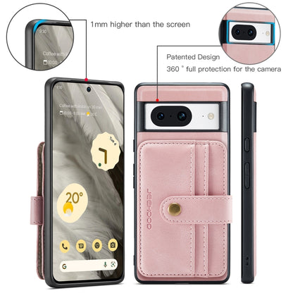 For Google Pixel 8 JEEHOOD RFID Blocking Anti-Theft Magnetic PU Phone Case(Pink) by JEEHOOD