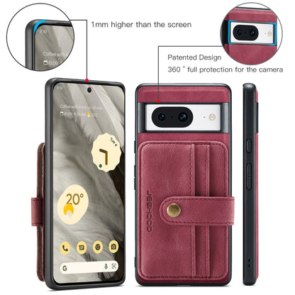 For Google Pixel 8 JEEHOOD RFID Blocking Anti-Theft Magnetic PU Phone Case(Red) by JEEHOOD