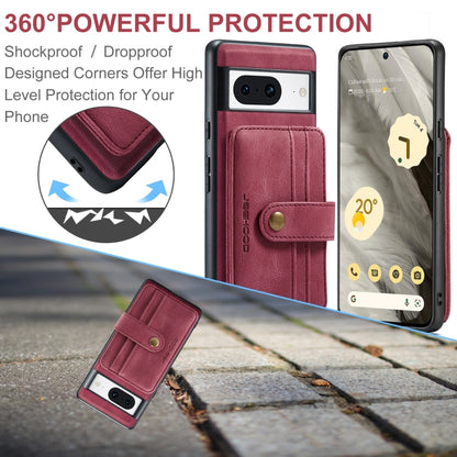 For Google Pixel 8 JEEHOOD RFID Blocking Anti-Theft Magnetic PU Phone Case(Red) by JEEHOOD