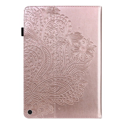For Google Pixel Tablet Peacock Embossed Pattern Leather Tablet Case(Rose Gold) by bashfashion