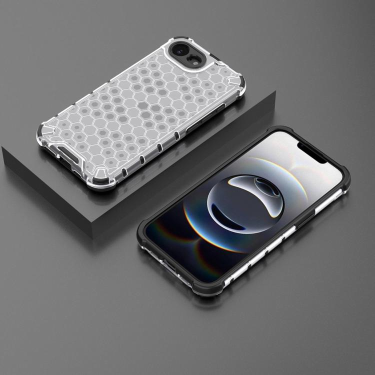 For iPhone 16e Honeycomb Shockproof Phone Case(White) by bashfashion