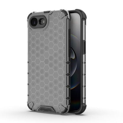 For iPhone 16e Honeycomb Shockproof Phone Case(Black) by bashfashion