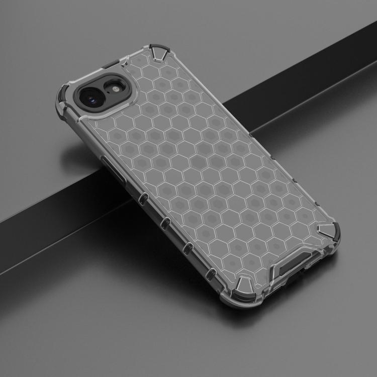 For iPhone 16e Honeycomb Shockproof Phone Case(Black) by bashfashion