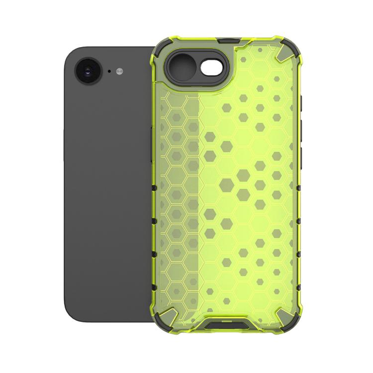 For iPhone 16e Honeycomb Shockproof Phone Case(Green) by bashfashion
