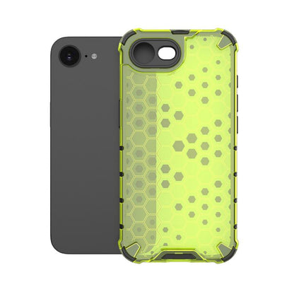 For iPhone 16e Honeycomb Shockproof Phone Case(Green) by bashfashion