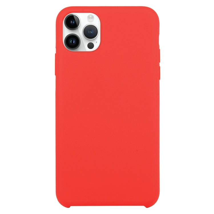 Solid Silicone Phone Case For iPhone 15 Pro Max(Red) by bashfashion