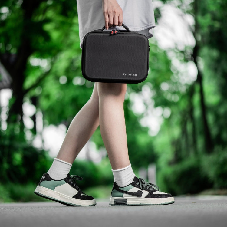 For DJI Osmo Action 4 / 5 Pro STARTRC Portable PU Storage Box Case Full Kit(Black) by STARTRC