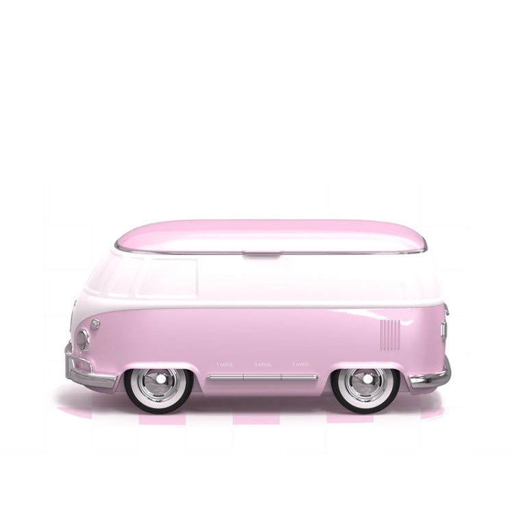 Bus-shaped Portable Ultrasonic Glasses Automatic Cleaner(Pink) by bashfashion