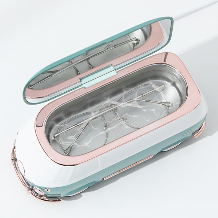 Bus-shaped Portable Ultrasonic Glasses Automatic Cleaner(Pink) by bashfashion
