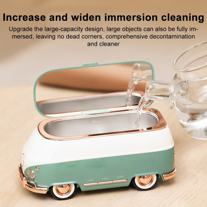 Bus-shaped Portable Ultrasonic Glasses Automatic Cleaner(Pink) by bashfashion