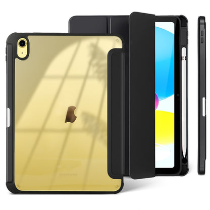 For iPad 2025 / 2022 3-folding Acrylic Smart Leather Tablet Case(Black) by bashfashion