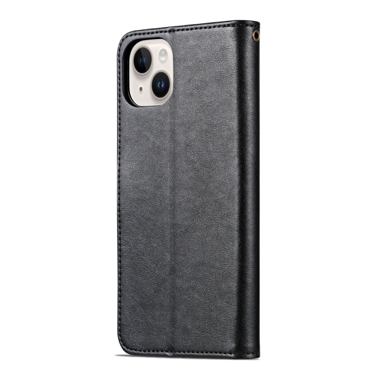 For iPhone 15 AZNS Sheepskin Texture Flip Leather Phone Case(Black) by AZNS