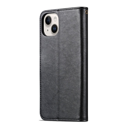 For iPhone 15 AZNS Sheepskin Texture Flip Leather Phone Case(Black) by AZNS