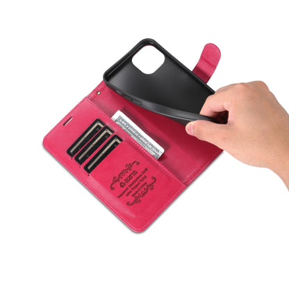 For iPhone 15 AZNS Sheepskin Texture Flip Leather Phone Case(Red) by AZNS