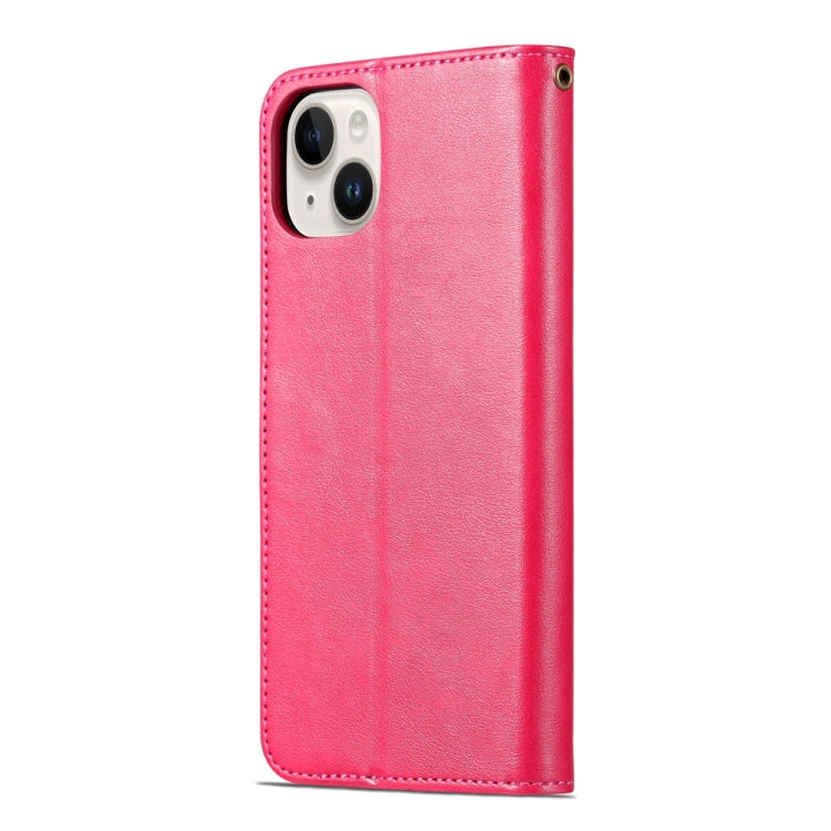 For iPhone 15 Plus AZNS Sheepskin Texture Flip Leather Phone Case(Red) by AZNS