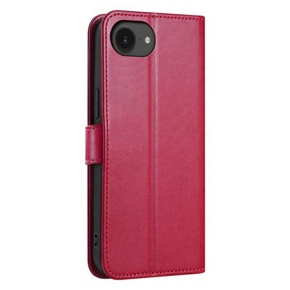 For iPhone 16e AZNS Sheepskin Texture Flip Leather Phone Case(Red) by AZNS