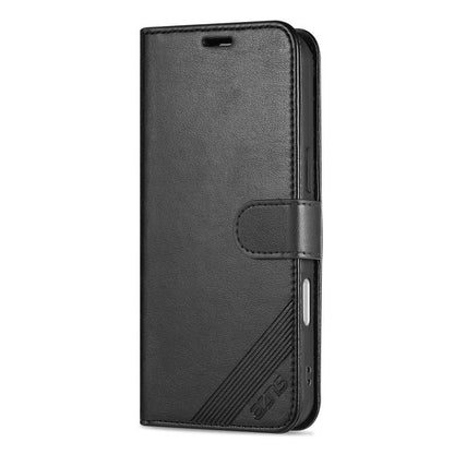 For iPhone 17 Pro AZNS Sheepskin Texture Flip Leather Phone Case(Black) by AZNS